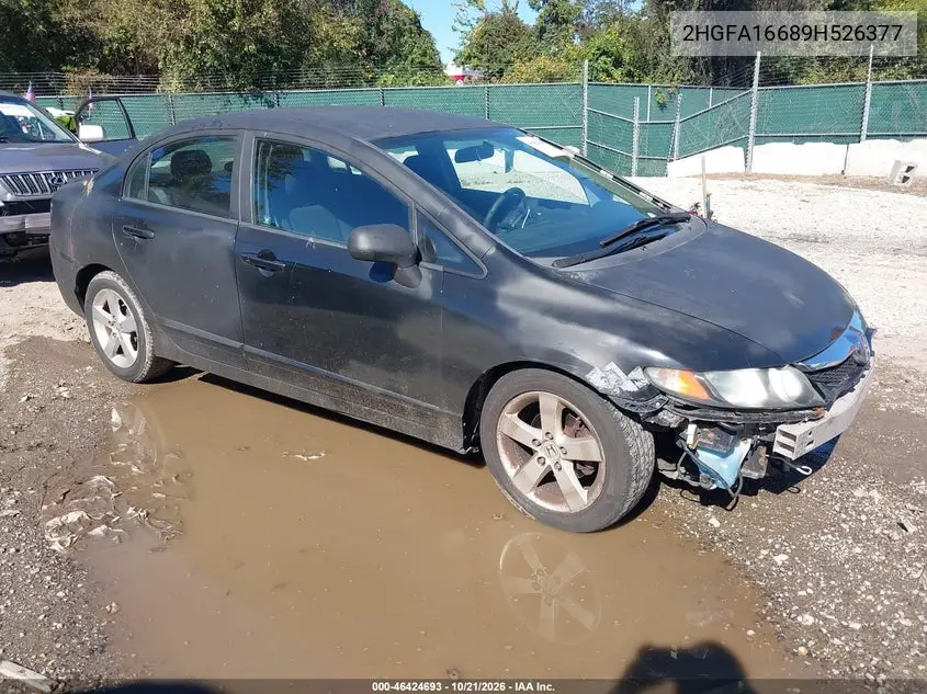 HONDA CIVIC 2009, VIN 2HGFA16689H526377