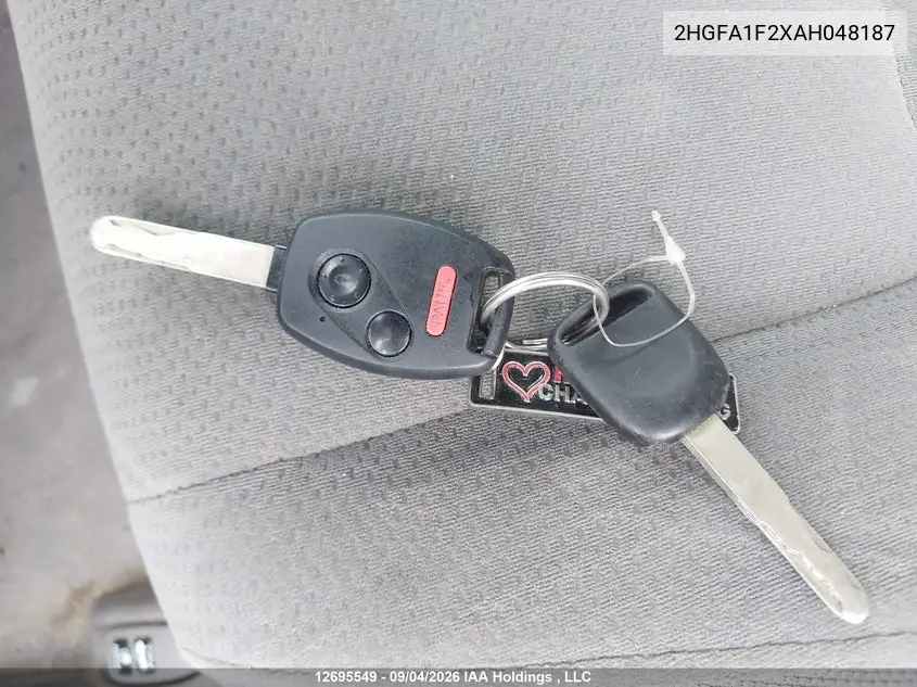 2010 HONDA CIVIC VIN 2HGFA1F2XAH048187 — фото 11