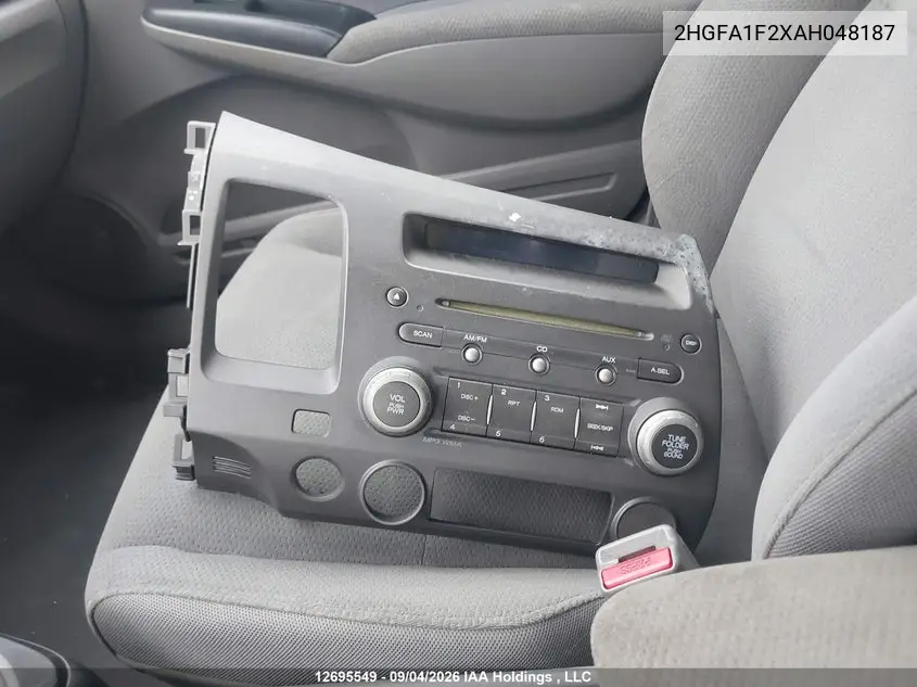 2010 HONDA CIVIC VIN 2HGFA1F2XAH048187 — фото 12