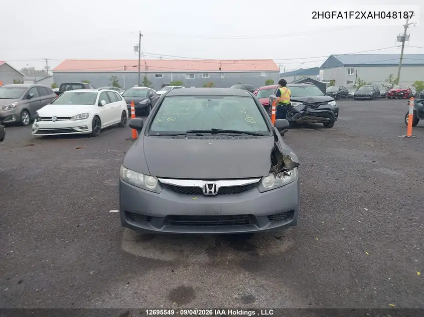2010 HONDA CIVIC VIN 2HGFA1F2XAH048187 — фото 13