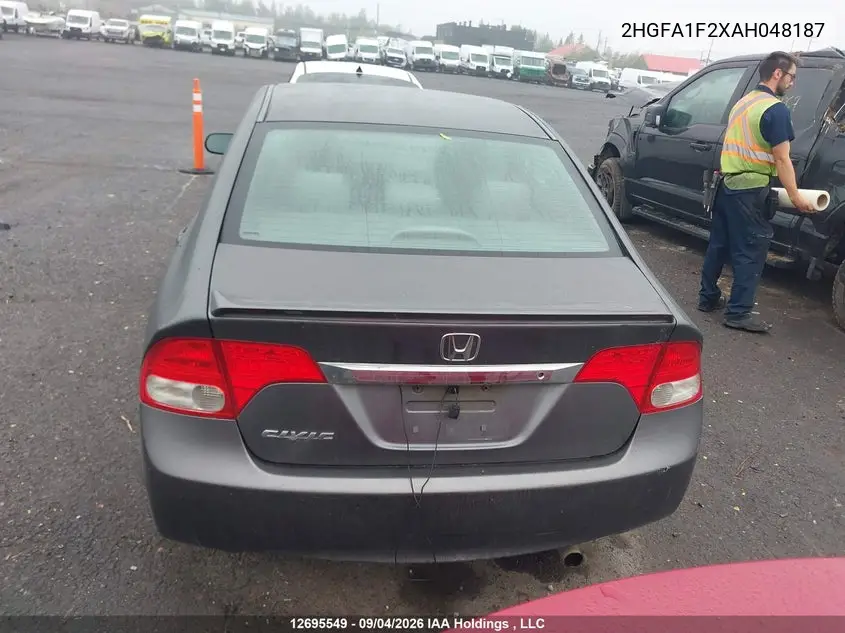 2010 HONDA CIVIC VIN 2HGFA1F2XAH048187 — фото 17