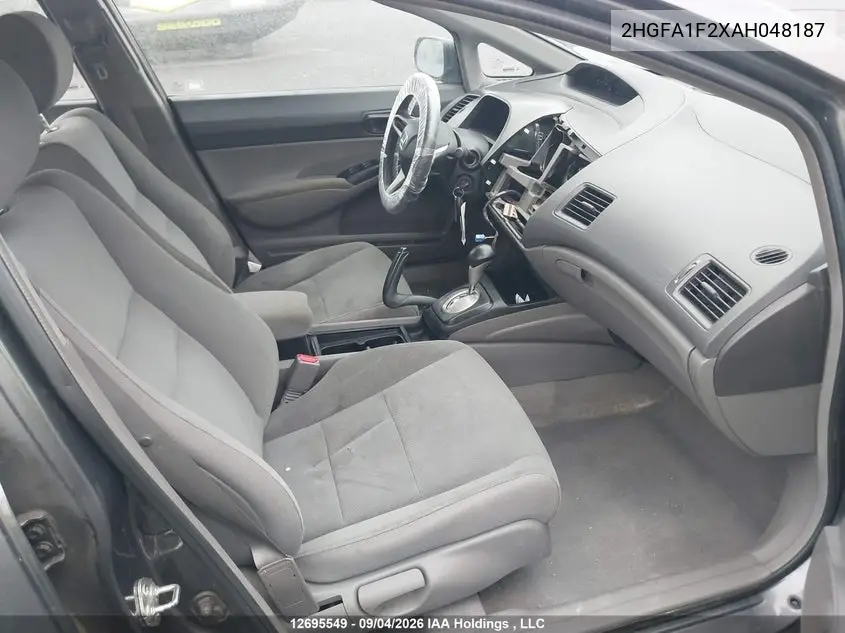 2010 HONDA CIVIC VIN 2HGFA1F2XAH048187 — фото 5