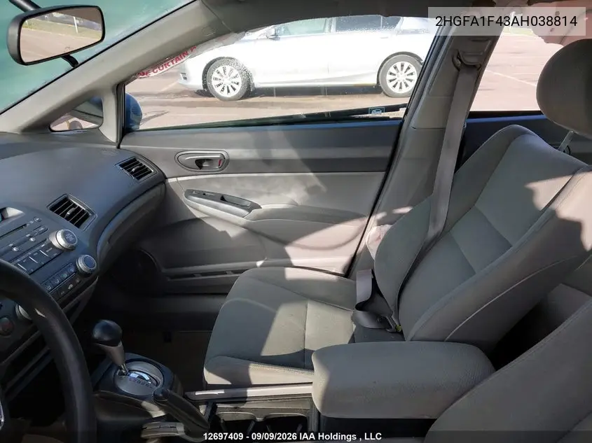 2010 HONDA CIVIC VIN 2HGFA1F43AH038814 — фото 20