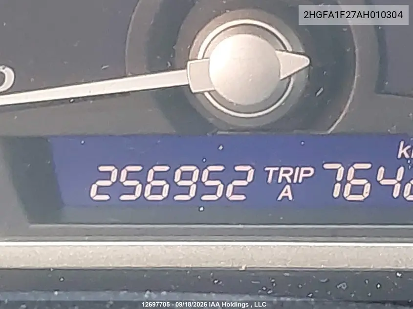 2010 HONDA CIVIC VIN 2HGFA1F27AH010304 — фото 15