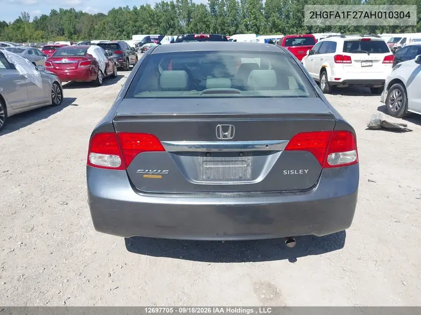 2010 HONDA CIVIC VIN 2HGFA1F27AH010304 — фото 16