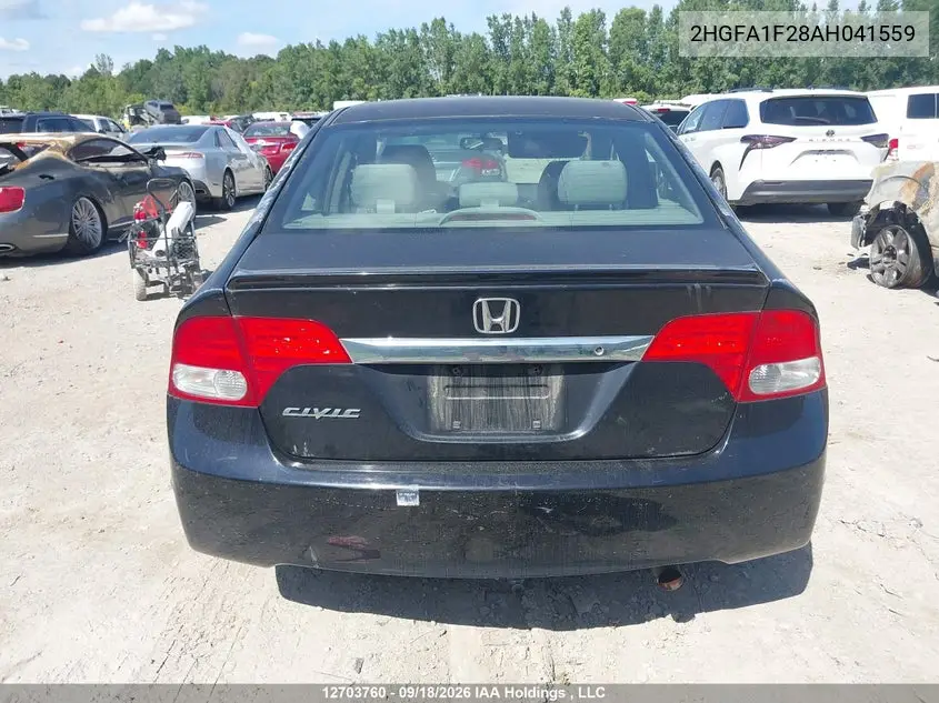 2010 HONDA CIVIC VIN 2HGFA1F28AH041559 — фото 16