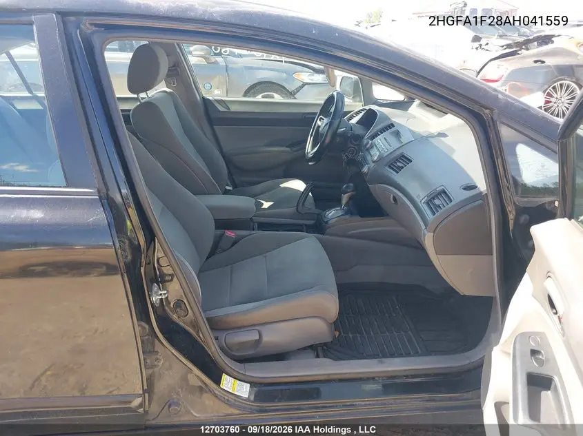 2010 HONDA CIVIC VIN 2HGFA1F28AH041559 — фото 5