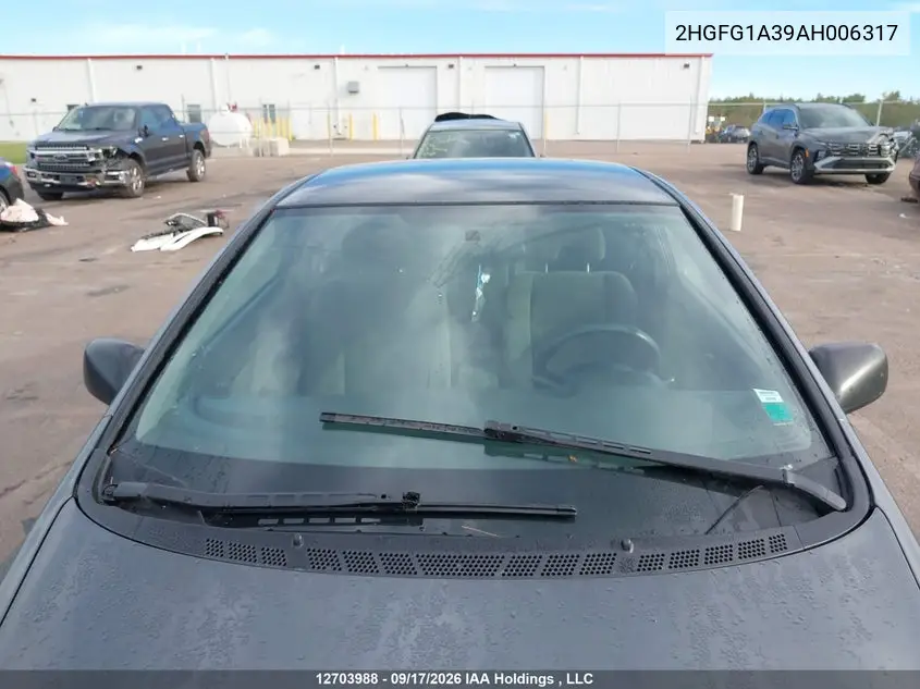 2010 HONDA CIVIC VIN 2HGFG1A39AH006317 — фото 18