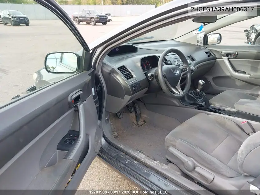 2010 HONDA CIVIC VIN 2HGFG1A39AH006317 — фото 20