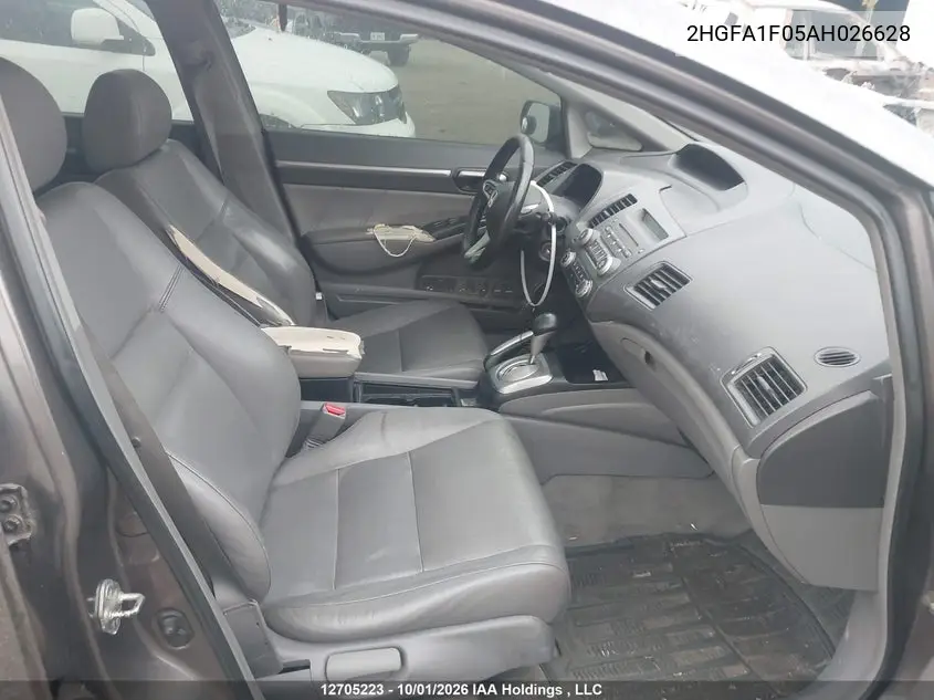 2010 HONDA CIVIC VIN 2HGFA1F05AH026628 — фото 5