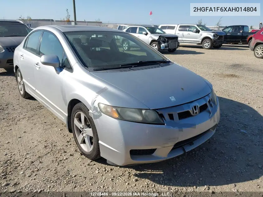 HONDA CIVIC 2010, VIN 2HGFA1F6XAH014804