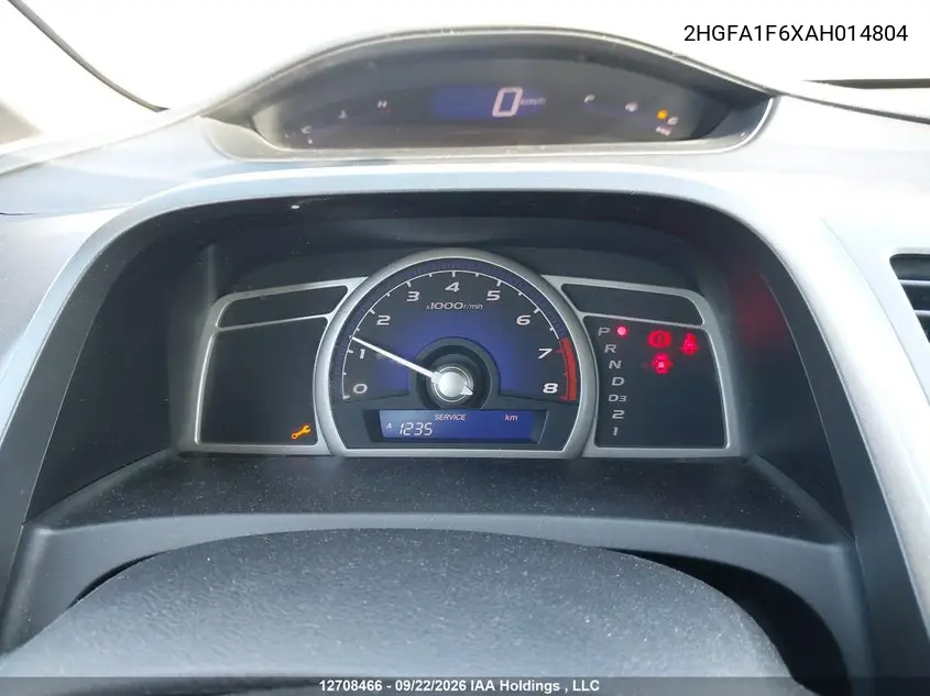 2010 HONDA CIVIC VIN 2HGFA1F6XAH014804 — фото 7