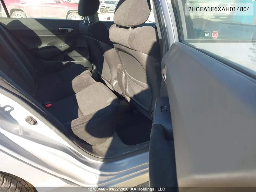 2010 HONDA CIVIC VIN 2HGFA1F6XAH014804 — фото 8