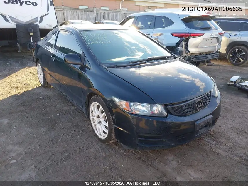 HONDA CIVIC 2010, VIN 2HGFG1A69AH006635