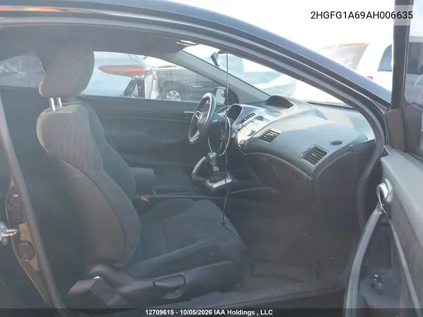 2010 HONDA CIVIC VIN 2HGFG1A69AH006635 — фото 5
