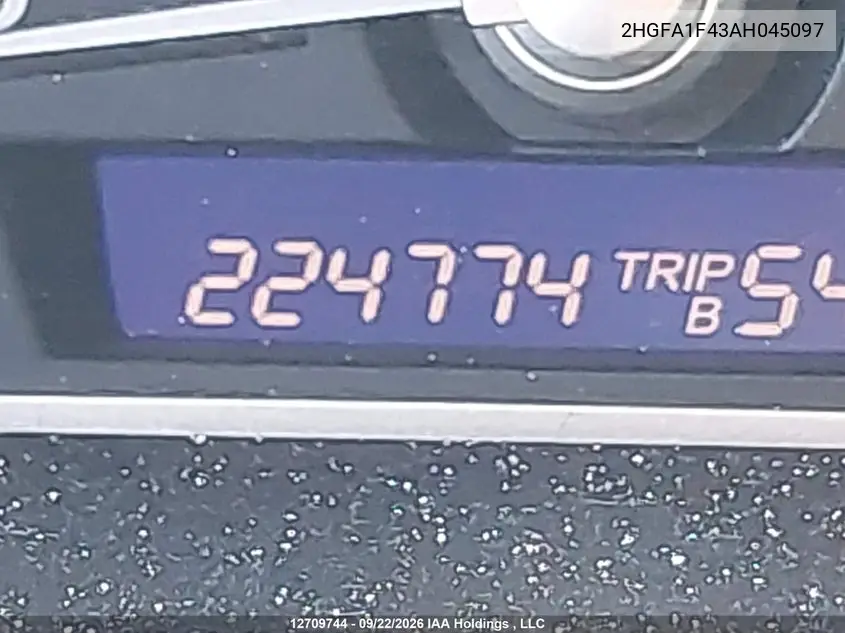 2010 HONDA CIVIC VIN 2HGFA1F43AH045097 — фото 15