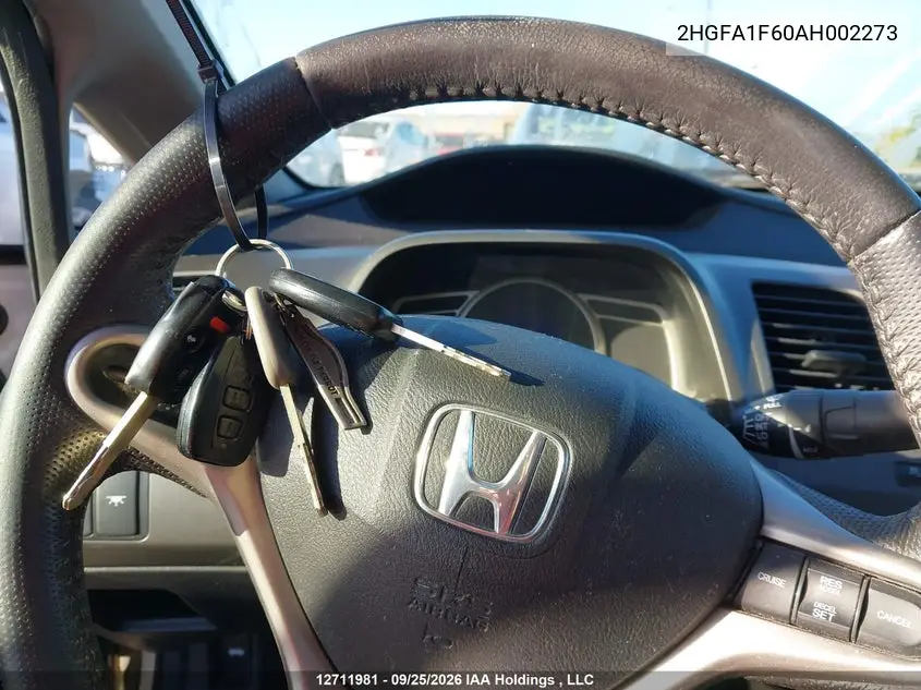2010 HONDA CIVIC VIN 2HGFA1F60AH002273 — фото 11