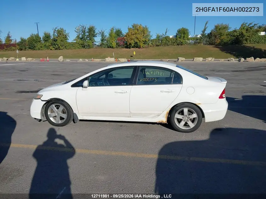2010 HONDA CIVIC VIN 2HGFA1F60AH002273 — фото 14