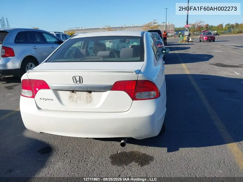 2010 HONDA CIVIC VIN 2HGFA1F60AH002273 — фото 16