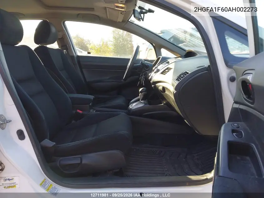 2010 HONDA CIVIC VIN 2HGFA1F60AH002273 — фото 5