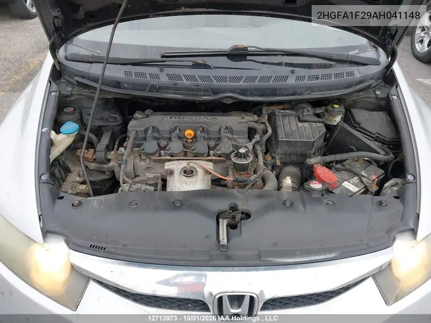 2010 HONDA CIVIC VIN 2HGFA1F29AH041148 — фото 10