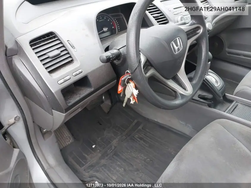 2010 HONDA CIVIC VIN 2HGFA1F29AH041148 — фото 11
