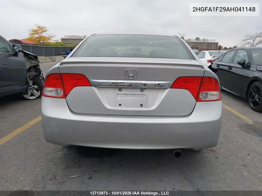 2010 HONDA CIVIC VIN 2HGFA1F29AH041148 — фото 16