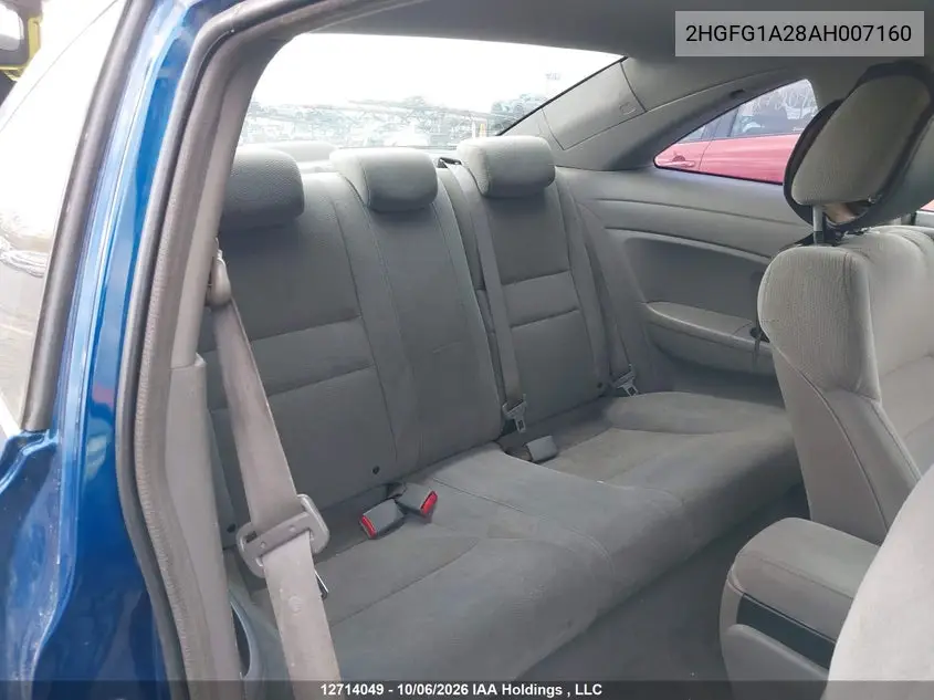 2010 HONDA CIVIC VIN 2HGFG1A28AH007160 — фото 8