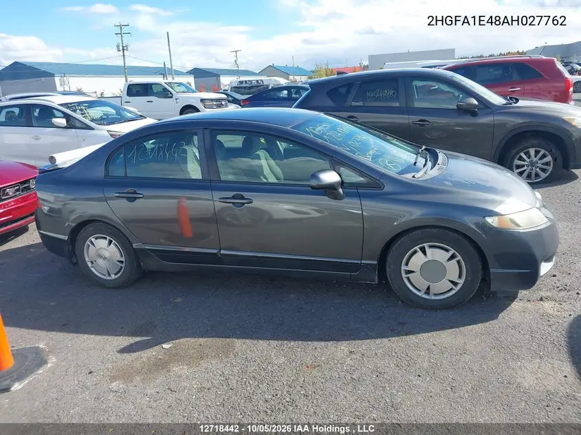 2010 HONDA CIVIC VIN 2HGFA1E48AH027762 — фото 13