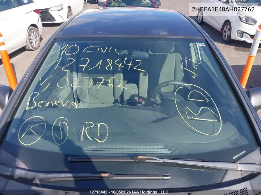 2010 HONDA CIVIC VIN 2HGFA1E48AH027762 — фото 17