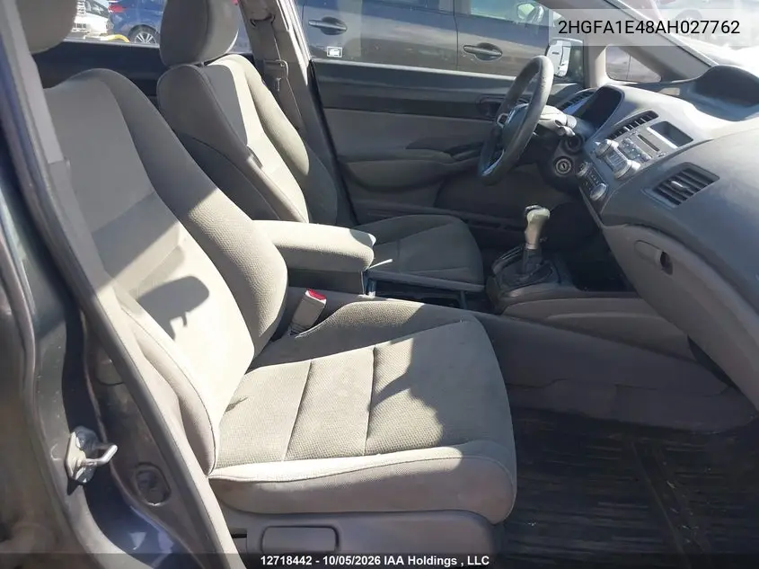 2010 HONDA CIVIC VIN 2HGFA1E48AH027762 — фото 5