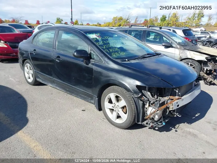 HONDA CIVIC 2010, VIN 2HGFA1F60AH023995