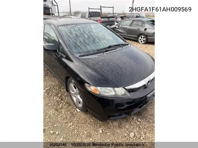 HONDA CIVIC 2010, VIN 2HGFA1F61AH009569