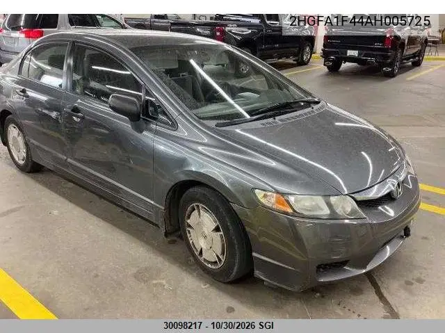HONDA CIVIC 2010, VIN 2HGFA1F44AH005725
