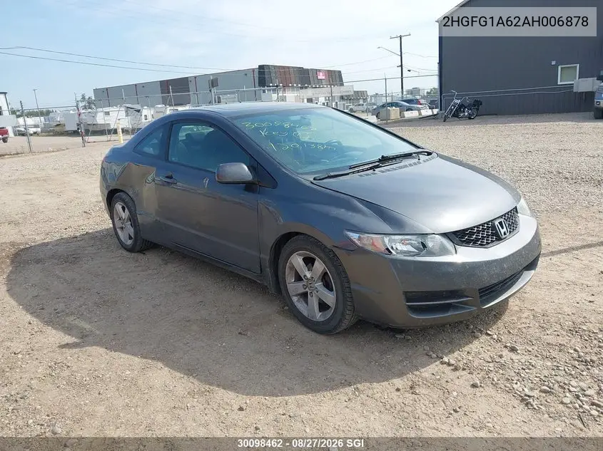 HONDA CIVIC 2010, VIN 2HGFG1A62AH006878