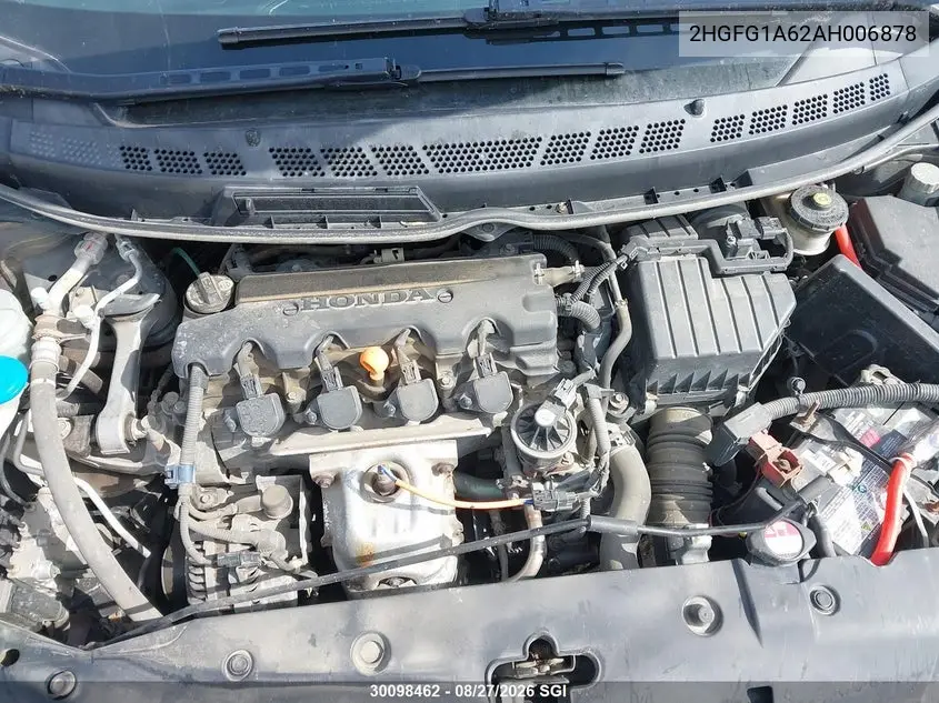 2010 HONDA CIVIC VIN 2HGFG1A62AH006878 — фото 10