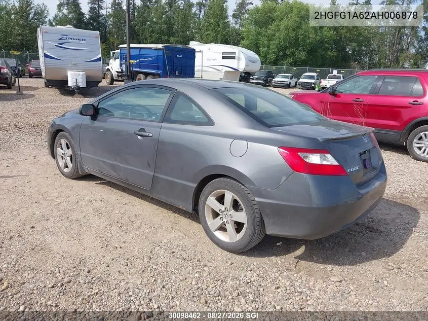 2010 HONDA CIVIC VIN 2HGFG1A62AH006878 — фото 3