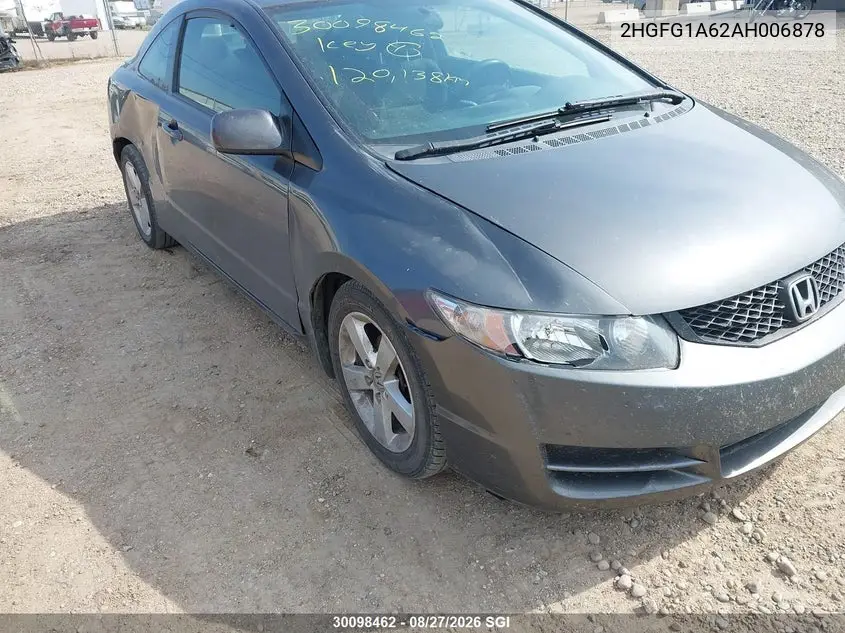 2010 HONDA CIVIC VIN 2HGFG1A62AH006878 — фото 6