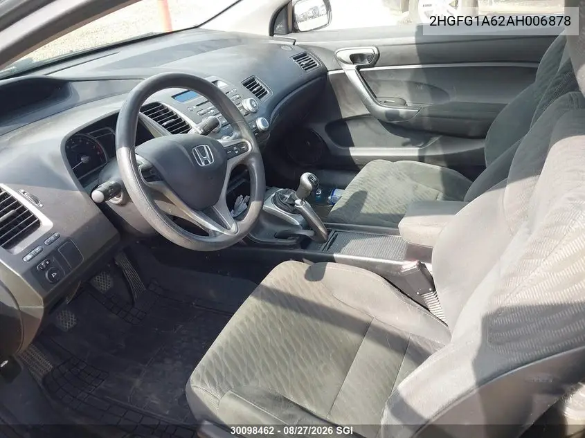 2010 HONDA CIVIC VIN 2HGFG1A62AH006878 — фото 7
