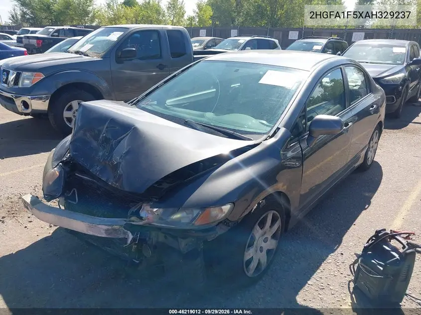 2010 HONDA CIVIC VIN 2HGFA1F5XAH329237 — фото 2