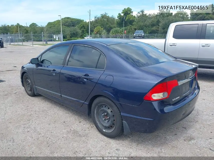 2010 HONDA CIVIC VIN 19XFA1F5XAE004565 — фото 3