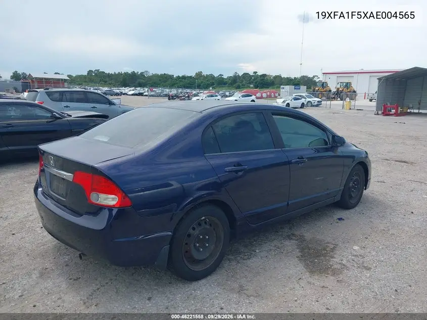2010 HONDA CIVIC VIN 19XFA1F5XAE004565 — фото 4