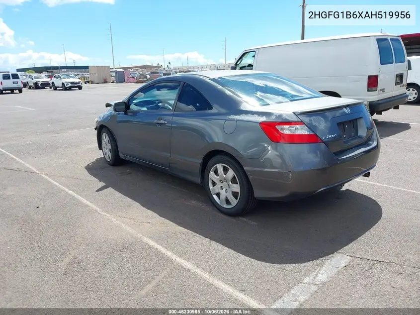 2010 HONDA CIVIC VIN 2HGFG1B6XAH519956 — фото 3