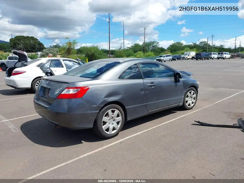 2010 HONDA CIVIC VIN 2HGFG1B6XAH519956 — фото 4