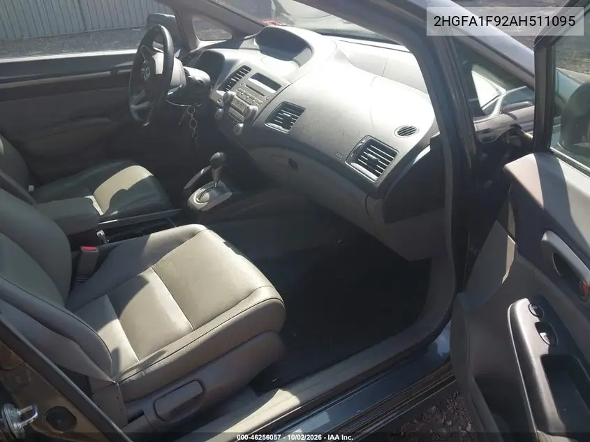2010 HONDA CIVIC VIN 2HGFA1F92AH511095 — фото 5