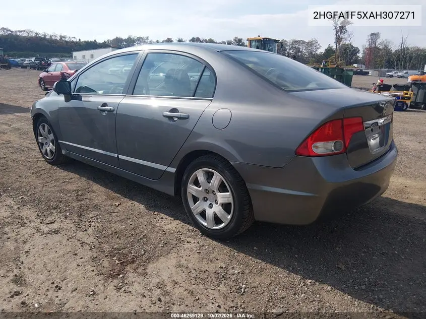 2010 HONDA CIVIC VIN 2HGFA1F5XAH307271 — фото 3