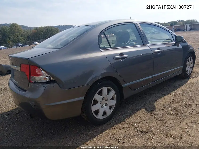 2010 HONDA CIVIC VIN 2HGFA1F5XAH307271 — фото 4