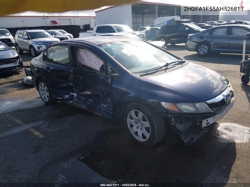 HONDA CIVIC 2010, VIN 2HGFA1F55AH526817