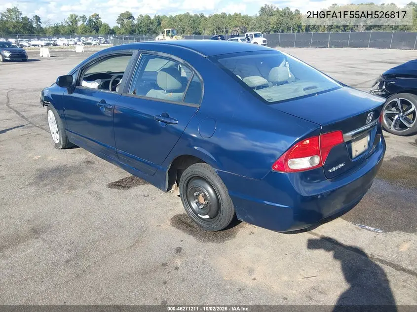 2010 HONDA CIVIC VIN 2HGFA1F55AH526817 — фото 3