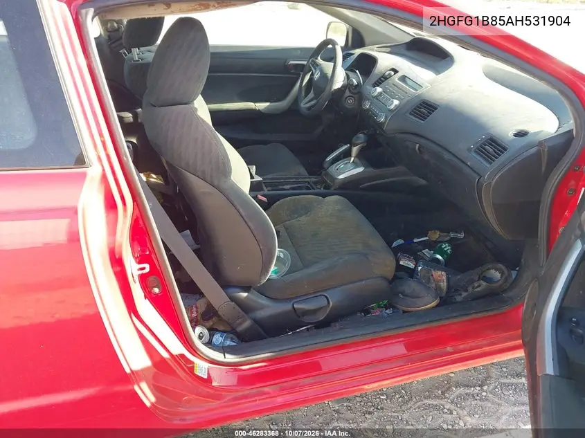 2010 HONDA CIVIC VIN 2HGFG1B85AH531904 — фото 5